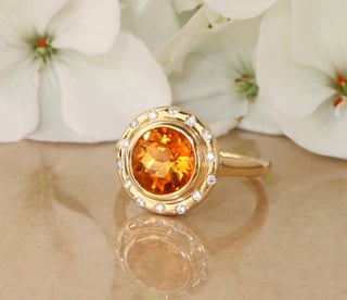 Ring "Orbit" mit Citrin und Brillanten #5