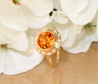 Ring "Orbit" mit Citrin und Brillanten #11