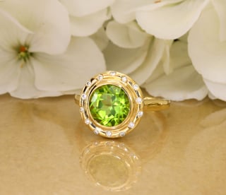 Ring "Orbit" mit Peridot und Brillanten #6