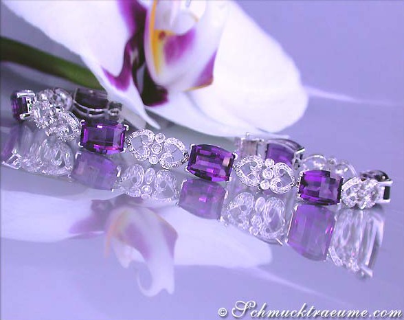 Enchanting Amethyst Diamond Bracelet #1 Enchanting Amethyst Diamond Bracelet #1
