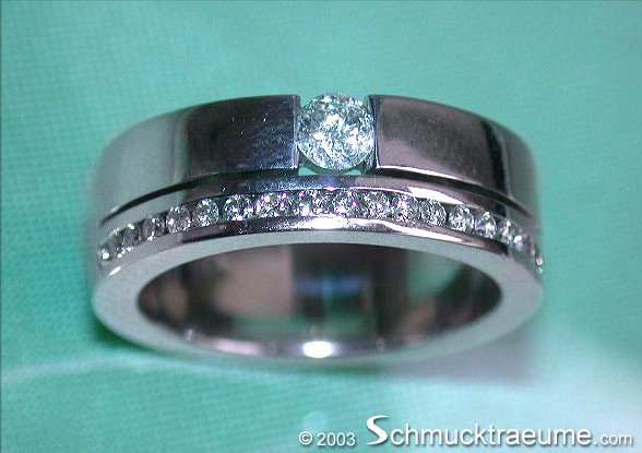 Attraktiver Brillant Solitär Ring in Weißgold 750 #1 Attraktiver Brillant Solitär Ring in Weißgold 750 #1
