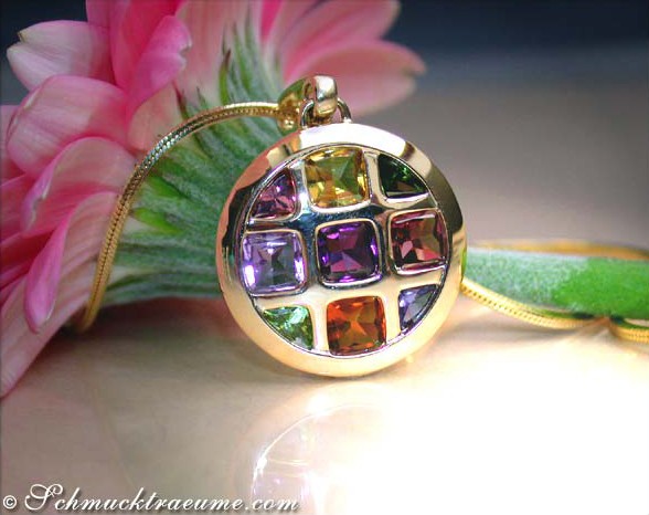 Attraktiver Multicolor Edelstein Anhänger #1 Attraktiver Multicolor Edelstein Anhänger #1