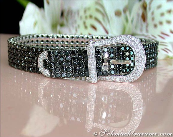 Terrific Black & White Diamond Belt Bracelet #1 Terrific Black & White Diamond Belt Bracelet #1