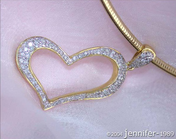 Enchanting Diamond Heart Pendant in Yellow Gold #1 Enchanting Diamond Heart Pendant in Yellow Gold #1