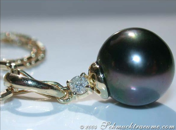 Pretty Tahitian Pearl Diamond Pendant #1 Pretty Tahitian Pearl Diamond Pendant #1