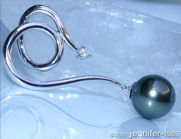 Enchanting Tahitian Pearl Diamond Pendant #1 Enchanting Tahitian Pearl Diamond Pendant #1