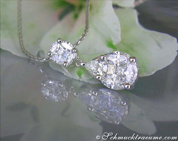Picture Perfect Illusion Style Diamond Pear Pendant #1 Picture Perfect Illusion Style Diamond Pear Pendant #1