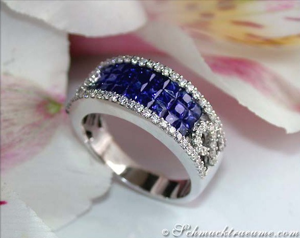 Beautiful Sapphire Band with Diamonds #1 Beautiful Sapphire Band with Diamonds #1