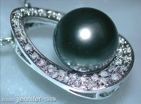 Picture Perfect Tahitian Pearl Pendant with Diamonds (Mikimoto Design) #1 Picture Perfect Tahitian Pearl Pendant with Diamonds (Mikimoto Design) #1