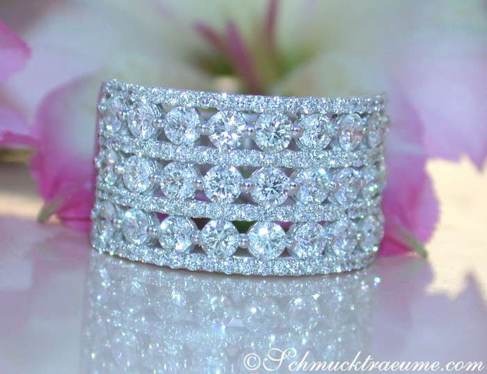 Wide Diamond Band Ring #1 Wide Diamond Band Ring #1