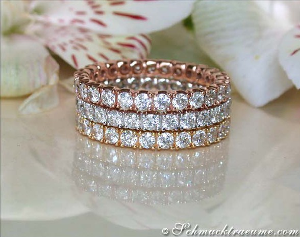 Three timeless diamonds eternity rings #1 Three timeless diamonds eternity rings #1