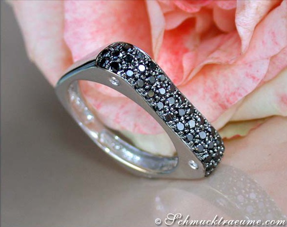 Edgy Black Diamond Ring #1 Edgy Black Diamond Ring #1