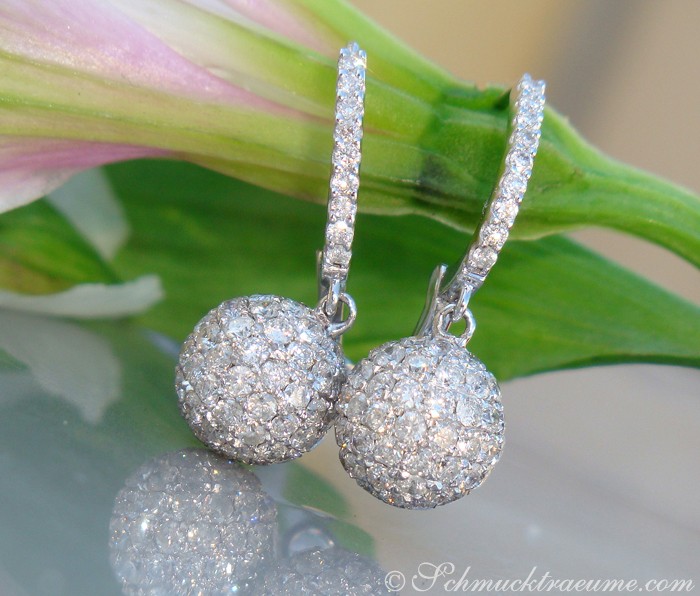Precious Diamond Pavé Ball Earrings #1 Precious Diamond Pavé Ball Earrings #1