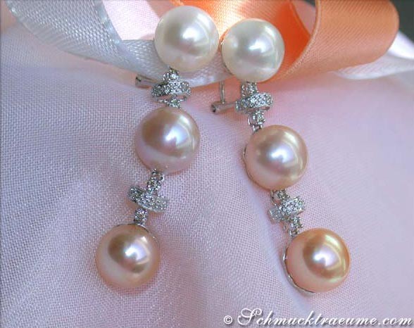 Magnificent Pastel Freshwater Pearl Earrings #1 Magnificent Pastel Freshwater Pearl Earrings #1