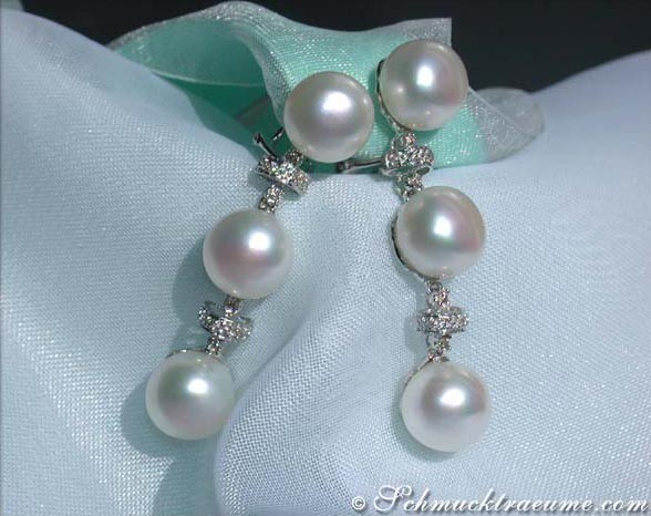 Elegant Freshwater Pearl Dangling Earrings #1 Elegant Freshwater Pearl Dangling Earrings #1