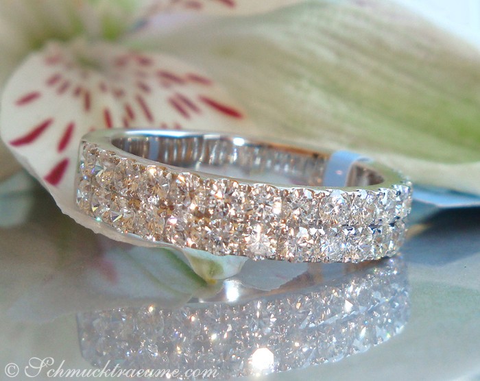 Precious Diamond Eternity Ring in White gold 18k #1 Precious Diamond Eternity Ring in White gold 18k #1