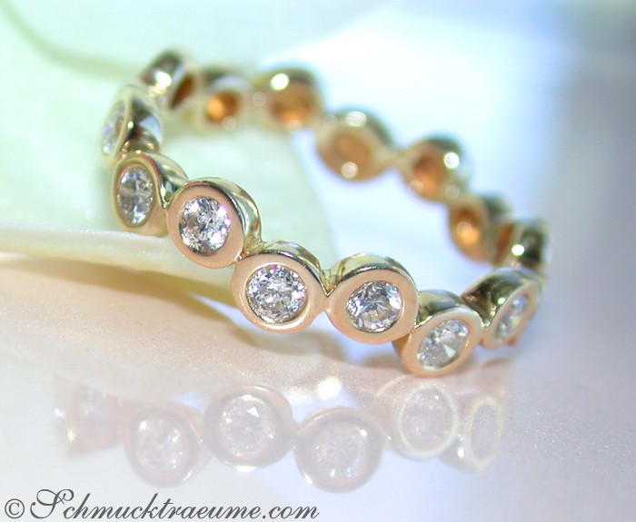 Edler Diamanten Memory Ring in Gelbgold #1 Edler Diamanten Memory Ring in Gelbgold #1