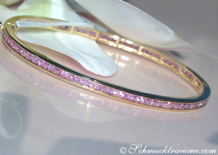 Edler rosa Saphir Armreif #1 Edler rosa Saphir Armreif #1