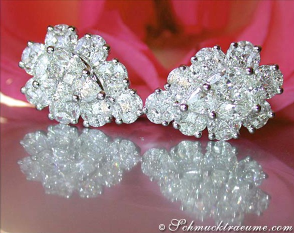 Einzigartige Brillanten / Diamanten Ohrstecker im Tropfen Design #1 Einzigartige Brillanten / Diamanten Ohrstecker im Tropfen Design #1