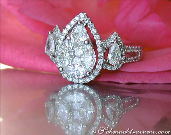 Unique Diamond Pear Ring #1 Unique Diamond Pear Ring #1