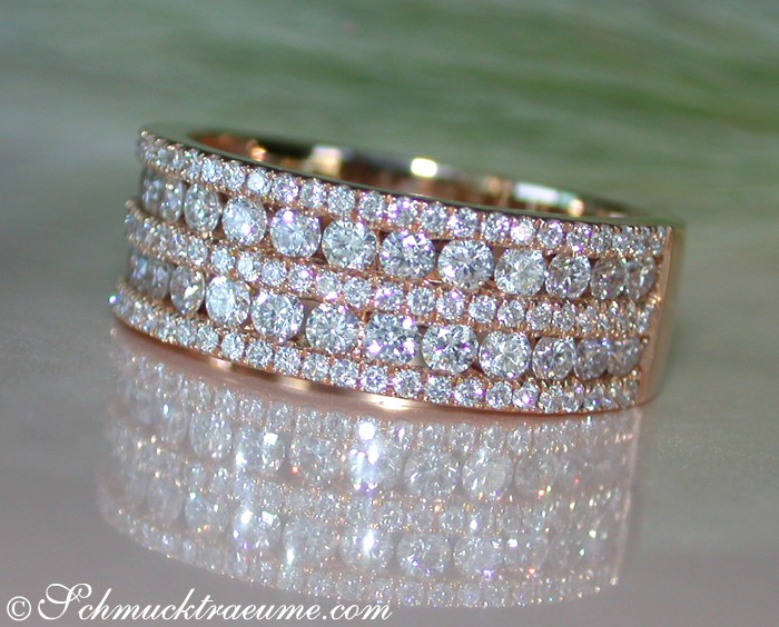 Eleganter Brillant Band Ring in Roségold #1 Eleganter Brillant Band Ring in Roségold #1