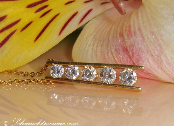 Elegant Diamond Solitaire Pendant on Chain #1 Elegant Diamond Solitaire Pendant on Chain #1