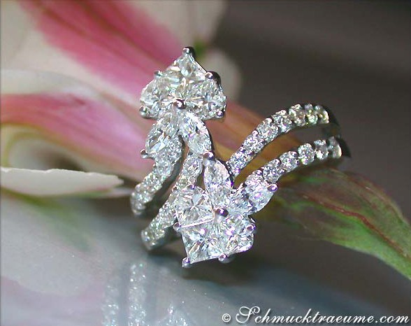 Elegant Diamond Heart Ring (1,88 ct.) #1 Elegant Diamond Heart Ring (1,88 ct.) #1