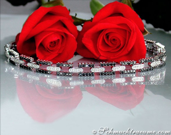 Elegant Black & White Diamond Bracelet #1 Elegant Black & White Diamond Bracelet #1
