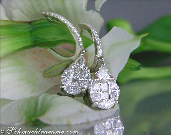 Noble Illusion Design Diamond Teardrop Earrings #1 Noble Illusion Design Diamond Teardrop Earrings #1