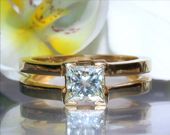 Erlesener Diamant Solitär Ring (Einkaräter) #1 Erlesener Diamant Solitär Ring (Einkaräter) #1