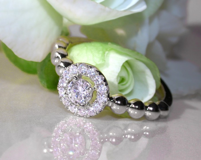 Delicate Diamond Ring (Ball Style) #1 Delicate Diamond Ring (Ball Style) #1
