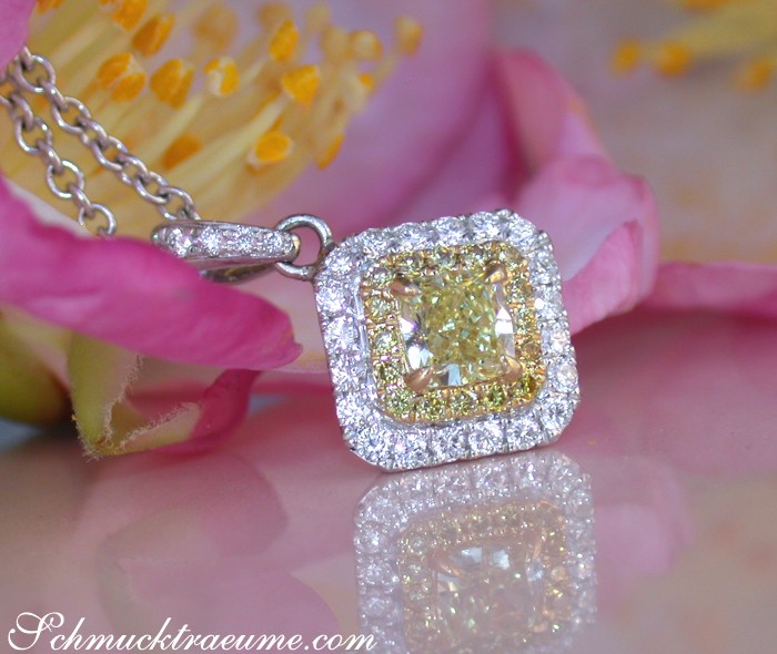Precious Yellow Diamond Solitaire Pendant #1 Precious Yellow Diamond Solitaire Pendant #1