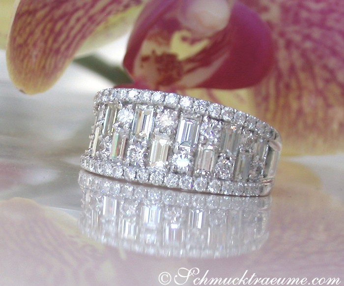 Tremendous Diamond Band with Baguette Diamonds #1 Tremendous Diamond Band with Baguette Diamonds #1