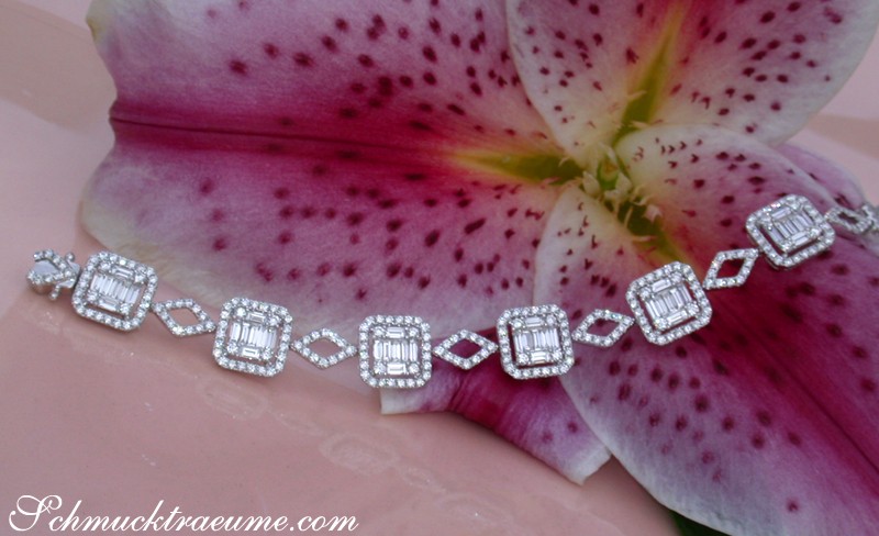 First Class Diamond Bracelet with Baguette Diamonds #1 First Class Diamond Bracelet with Baguette Diamonds #1