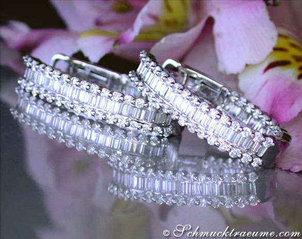 Exclusive Baguette Diamond Hoop Earrings #1 Exclusive Baguette Diamond Hoop Earrings #1