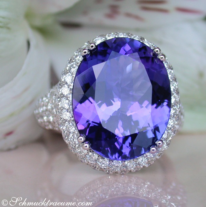 Top AAA Tanzanite Ring with Diamonds #1 Top AAA Tanzanite Ring with Diamonds #1