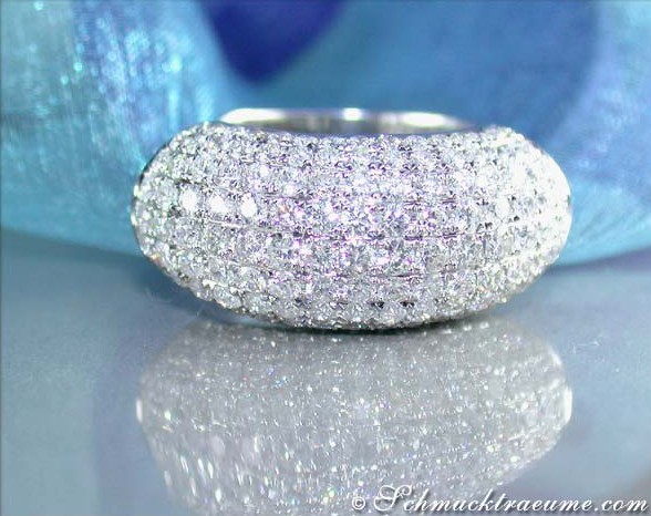 Exklusiver Diamanten Pavé Ring in Weißgold 750 #1 Exklusiver Diamanten Pavé Ring in Weißgold 750 #1