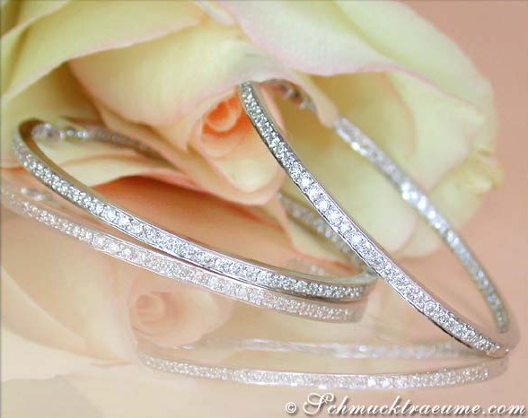 Pretty Diamond Hoops (Ø 45 mm) #1 Pretty Diamond Hoops (Ø 45 mm) #1