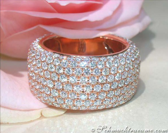 Exquisite Diamond Eternity Ring in Rose gold #1 Exquisite Diamond Eternity Ring in Rose gold #1