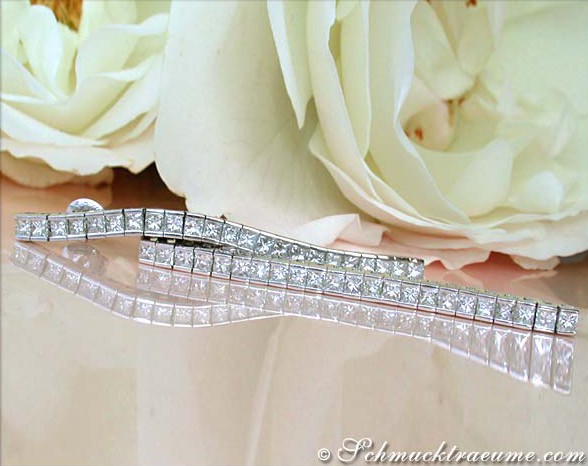 Extra long Princess Diamond Earrings #1 Extra long Princess Diamond Earrings #1