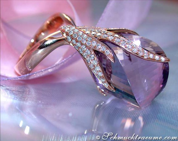 Fantastischer Amethyst Ring mit Brillanten #1 Fantastischer Amethyst Ring mit Brillanten #1