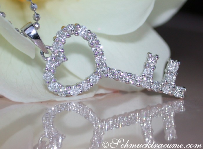 Cute Diamond Key Pendant #1 Cute Diamond Key Pendant #1