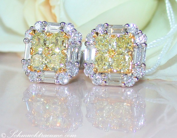 Gorgeous Yellow Diamond Stud Earrings #1 Gorgeous Yellow Diamond Stud Earrings #1