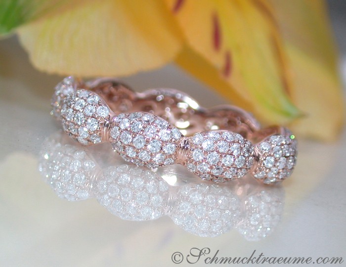 Timeless Diamond Pavé Eternity Ring in Rose gold #1 Timeless Diamond Pavé Eternity Ring in Rose gold #1