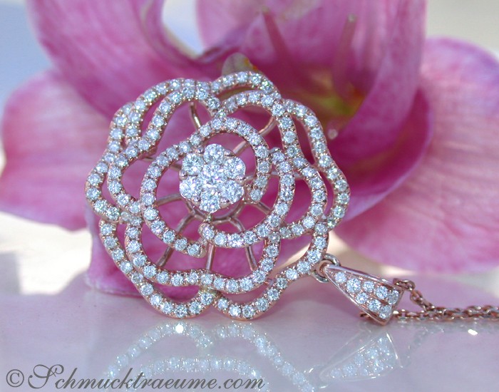 Terrific Diamond Rose Pendant #1 Terrific Diamond Rose Pendant #1