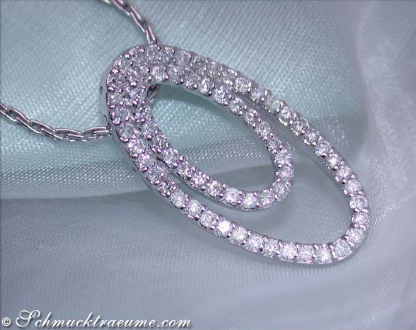 Attractive Diamond Ellipse Pendant #1 Attractive Diamond Ellipse Pendant #1