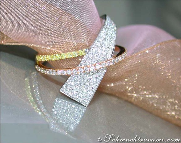 Beautiful Yellow & White Diamond Ring #1 Beautiful Yellow & White Diamond Ring #1