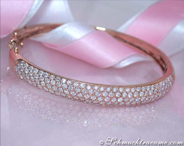 Pretty Diamond Bangle in Rose gold #1 Pretty Diamond Bangle in Rose gold #1