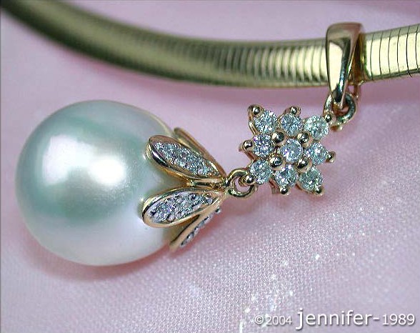 Timeless Southsea Pearl Diamond Pendant #1 Timeless Southsea Pearl Diamond Pendant #1