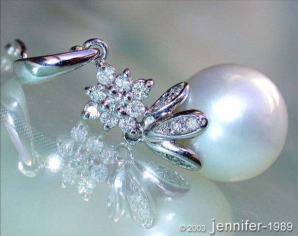 Southsea Pearl Diamond Pendant incl. Chain #1 Southsea Pearl Diamond Pendant incl. Chain #1